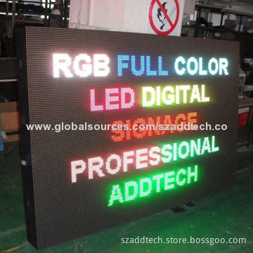 LED Signs, Can Show Text Messages, Pictures and Videos, 1R1G1B Pixel Configuration